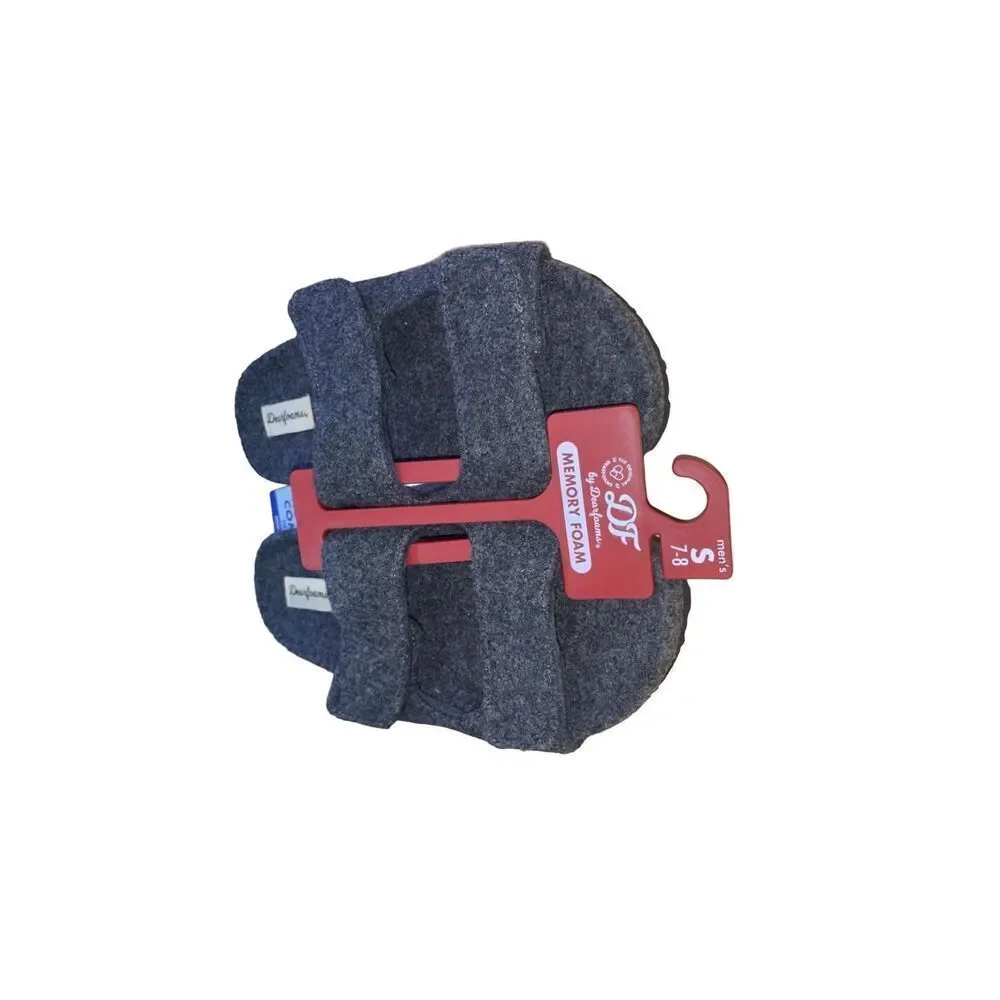 Dearfoams Men's Maddox Wool Blend Strap Slides Size Small (7-8) NWT